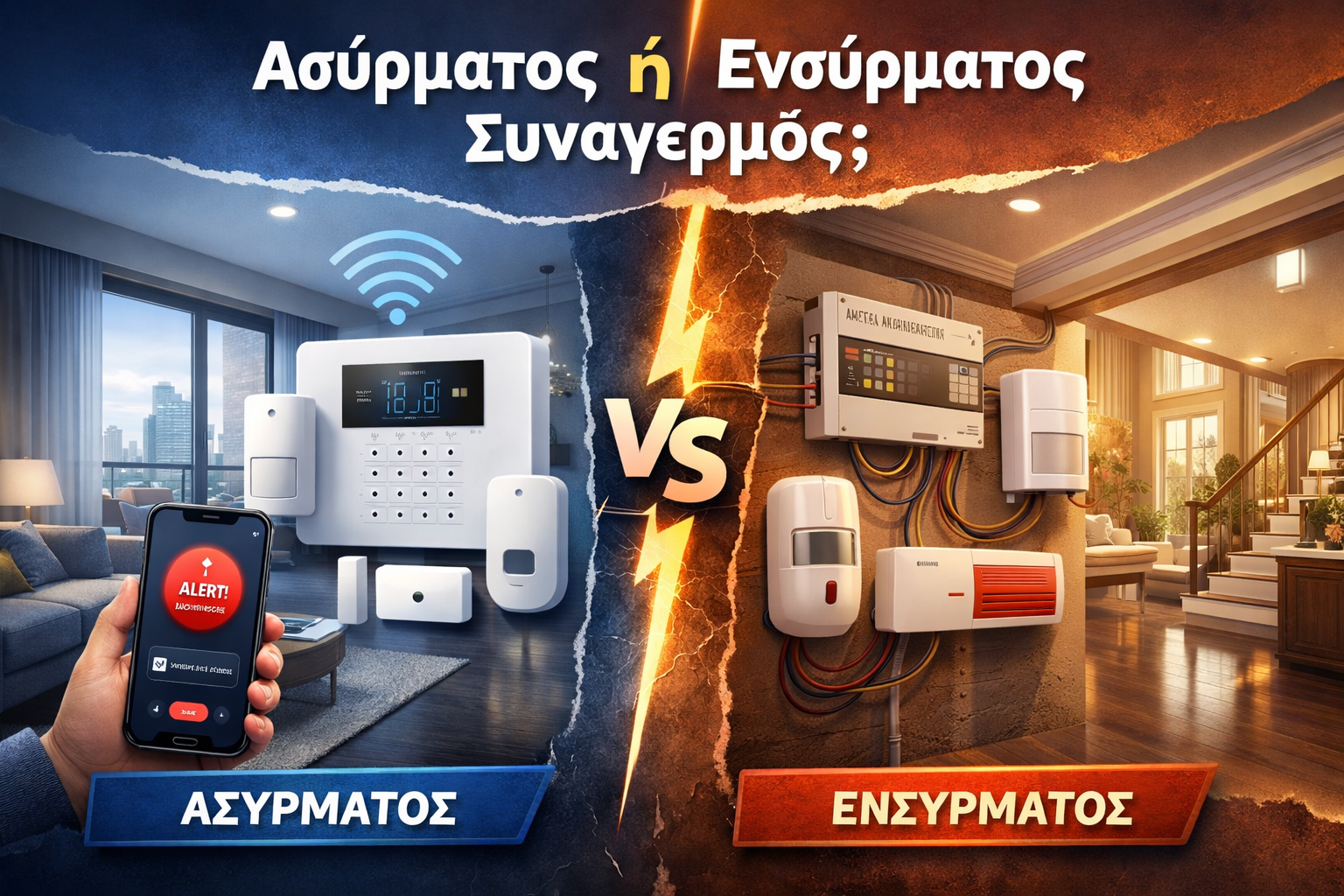 Ασύρματος ή Ενσύρματος Συναγερμός; Ο Απόλυτος Οδηγός Επιλογής για Κατοικίες & Επιχειρήσεις