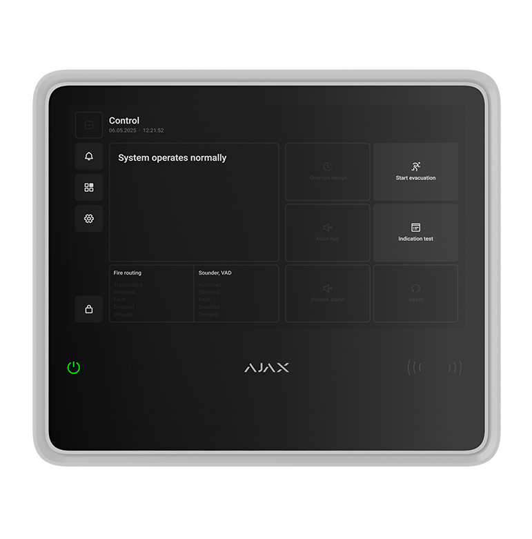 AJAX - EN54 FIRE HUB WHITE