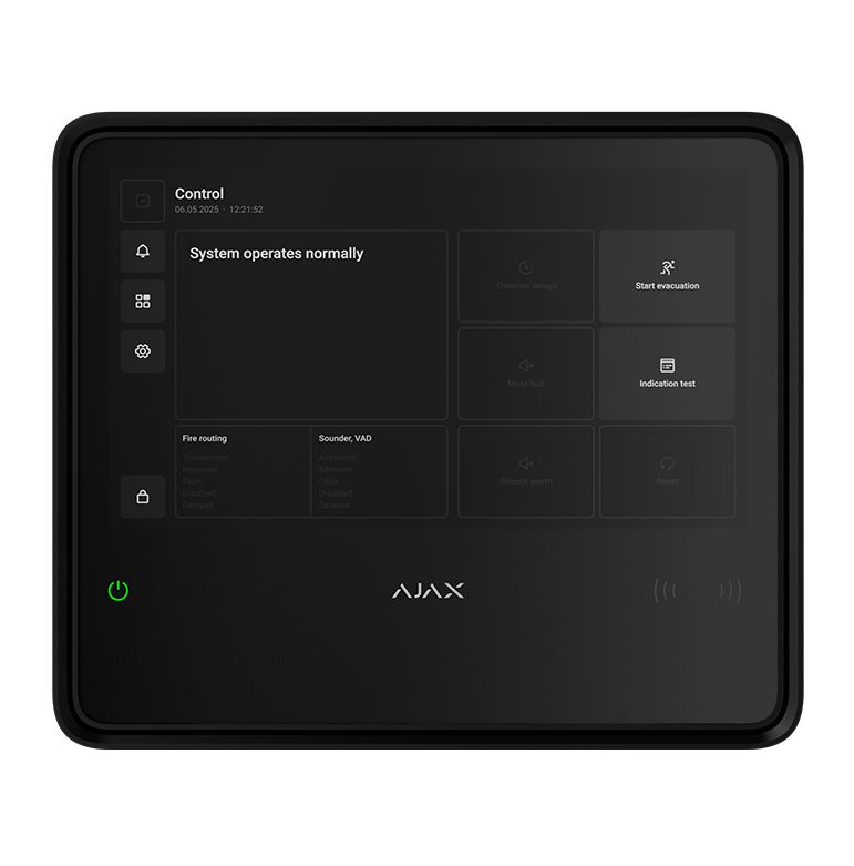 AJAX - EN54 FIRE HUB BLACK