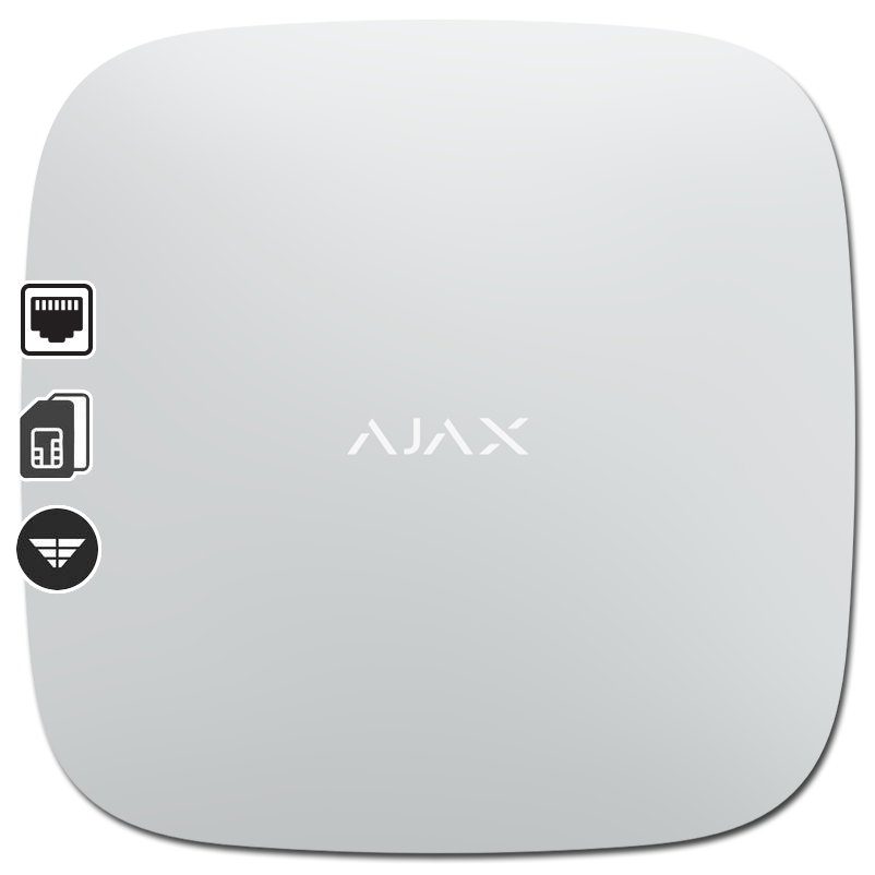 Ajax Hub 2 σε λευκό χρώμα